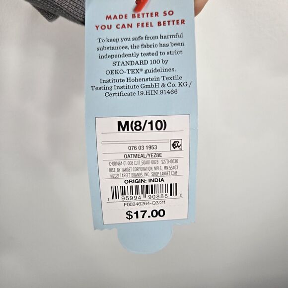 Cat & Jack Girl's Size Medium 8/10 Gray Pink Hoodie Shirt NWT - Picture 4 of 6